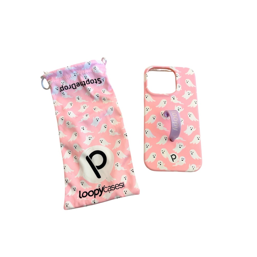 Loopy‎ Cases Blushing Boos iPhone 14 Pro Righty, with storage pouch